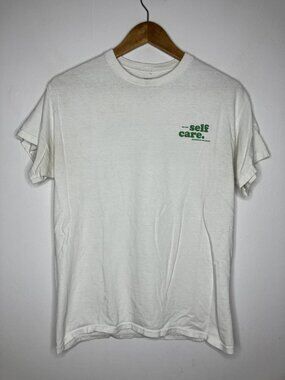 Mac Miller Self Care Swimming T-Shirt Men's Medium White FLAWED READ